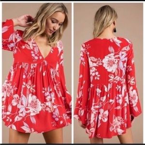Free People Bella Floral Tunic Dress Size S/P